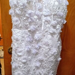 Elegant White Floral  Dress